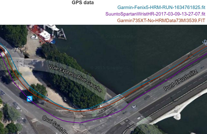 Garmin fenix 5 - Точность GPS - пробежка в Париже
