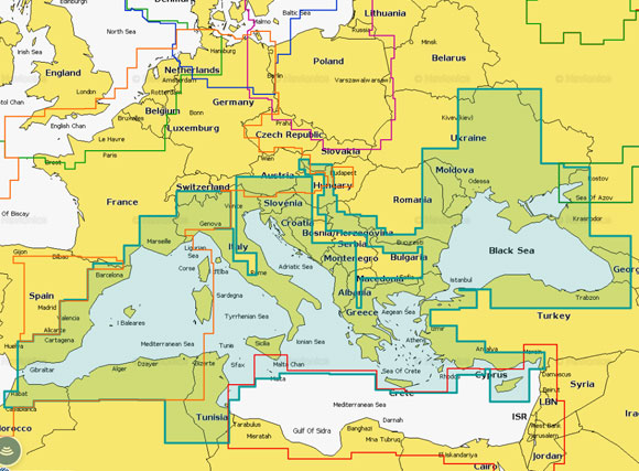 Карта Днепр, Средиземное и Черное море (код 43XG) NAVIONICS GOLD для Lowrance, Eagle, Humminbird
