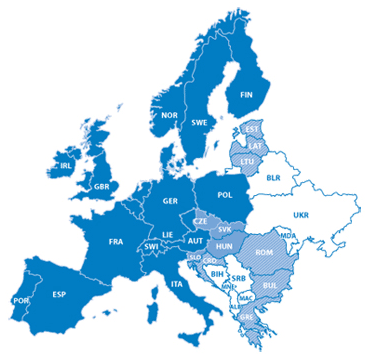 Карта Европы для навигаторов