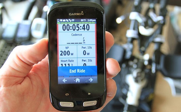 С Garmin Edge 1000 на велотренажере С Garmin Edge 1000 на велотренажере