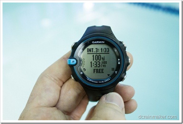 Garmin Swim - завершение тренировки