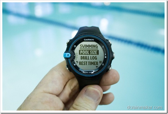 Garmin Swim - размеры бассейна