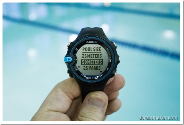 Garmin Swim - размеры бассейна