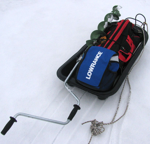 Переносной зимний комплект эхолота Lowrance + транспортное средство для передвижения по льду