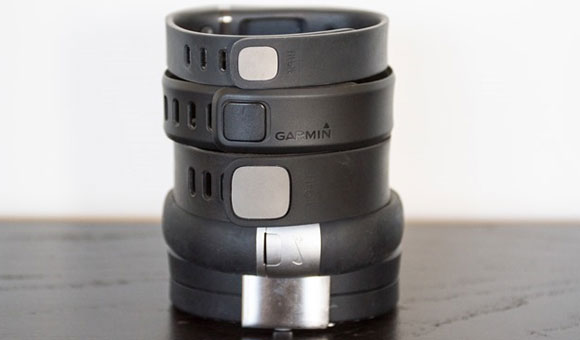 снизу – вверх расположены: FitBit Flex, Garmin Vivofit, FitBit Force, Nike FuelBand, Polar Loop снизу – вверх расположены: FitBit Flex, Garmin Vivofit, FitBit Force, Nike FuelBand, Polar Loop