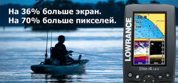 Lowrance анонсирует новые эхолоты Elite с технологией Hybrid Dual Imaging™ (HDI) - теперь c 4-х дюймовым экраном. Lowrance анонсирует новые эхолоты Elite с технологией Hybrid Dual Imaging™ (HDI) - теперь c 4-х дюймовым экраном.