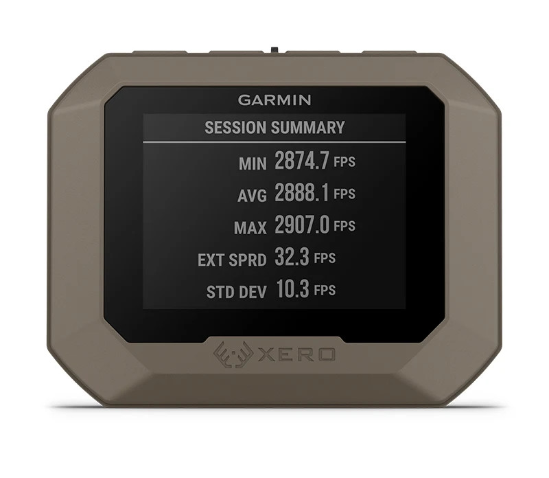 Хронограф Garmin Xero C1 Pro вимірює швидкість руху від 100 до 5000 футів на секунду для куль