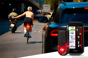 Велорадар з задньою фарою Garmin Varia RearVue 820