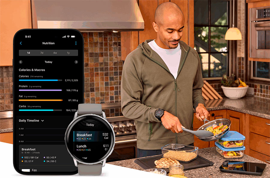 Garmin додає у програму Garmin Connect™ нову функцію відстеження харчування