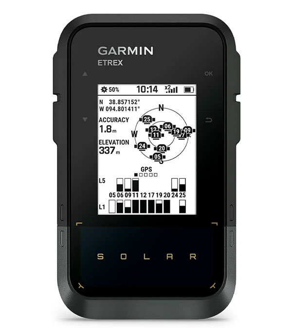 eTrex Solar - Багатосмуговий GPS